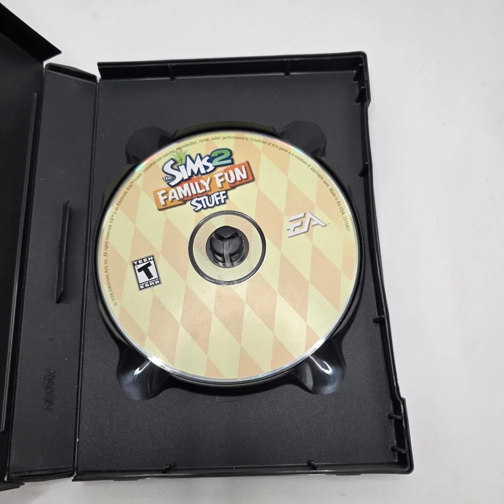 EA The Sims 2 Family Fun Stuff Yellow Expansion Pack Retro Sim Game